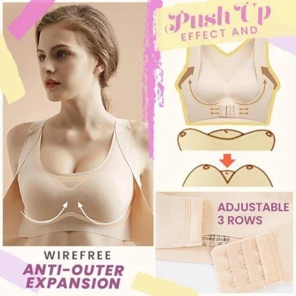 Seamless 3D Padded Front Buckle Support Bra