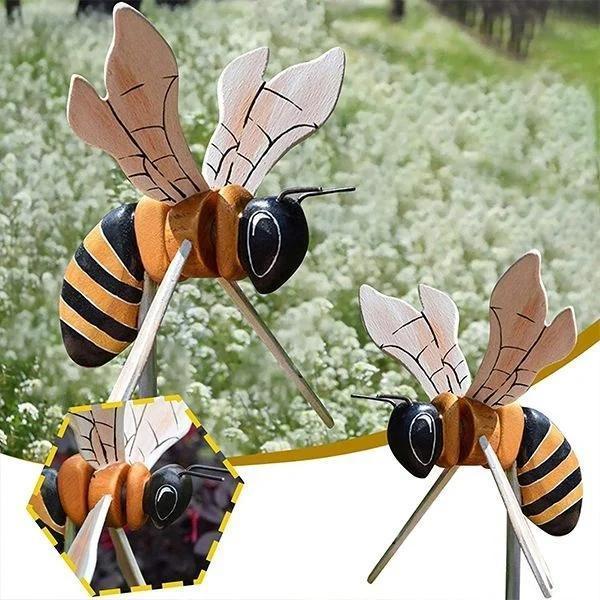Miss Bee Garden Art Decor Whirligigs Wind Spinners