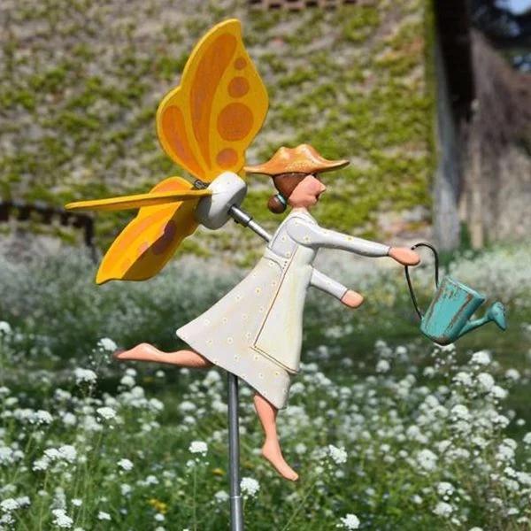 Miss Bee Garden Art Decor Whirligigs Wind Spinners