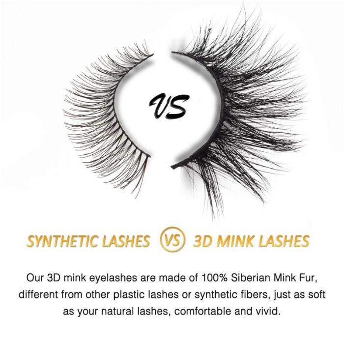 3D Mink Natural False Eyelashes
