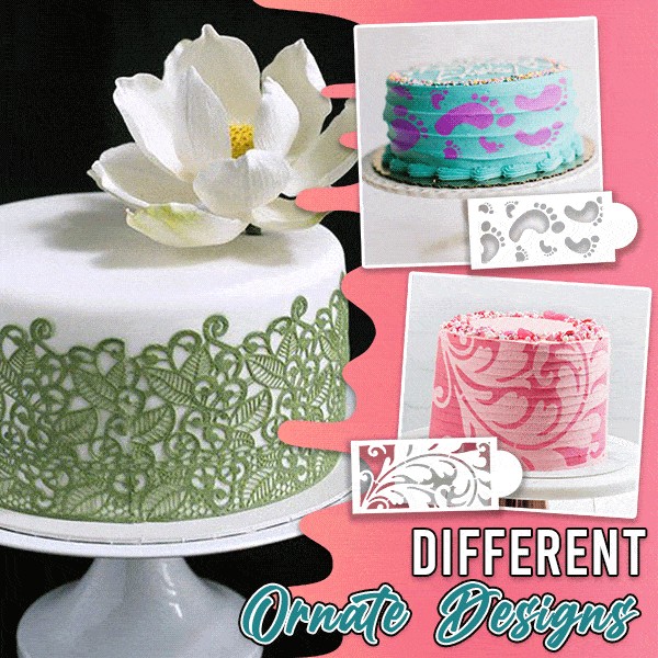 Cake Lace Decoration Stencil (Set of 10)