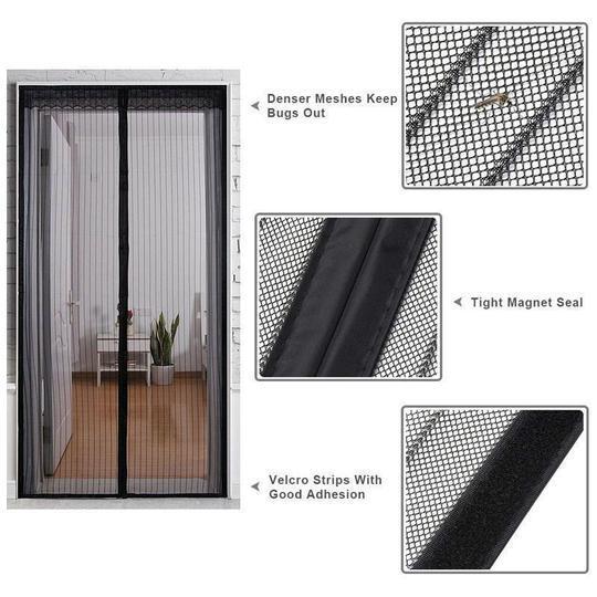 Anti-mosquito Magnetic Screen Door With Full Frame Velcro