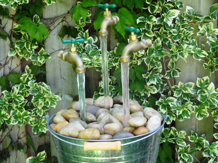 Invisible Flowing Spout Watering Can Fountain - Yard Art Decor