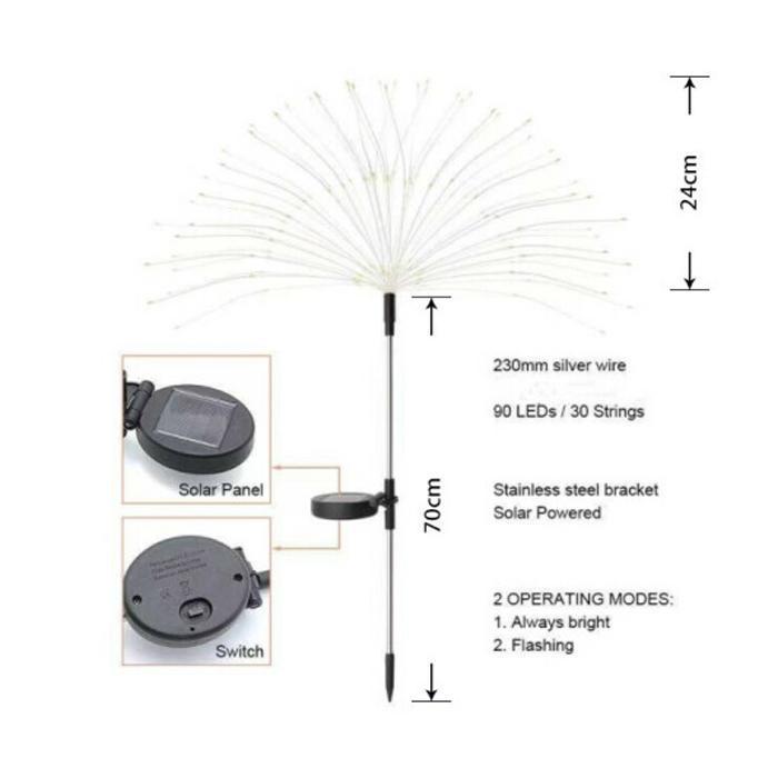 Waterproof Solar Garden Fireworks Lamp