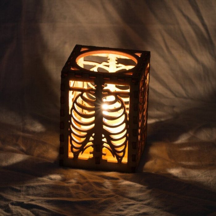 🎃 Halloween Skull Rib Shadow Lamp 💀