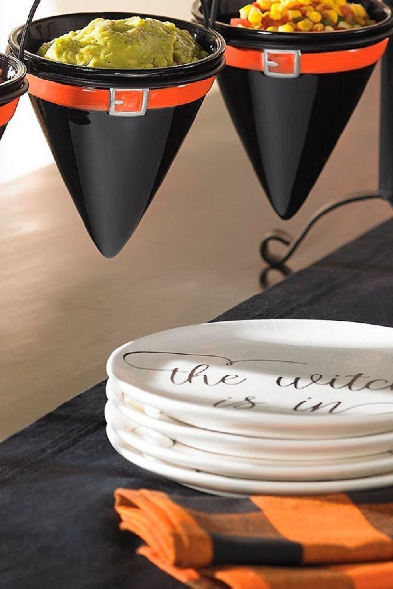 Broomstick Snack Bowl Stand