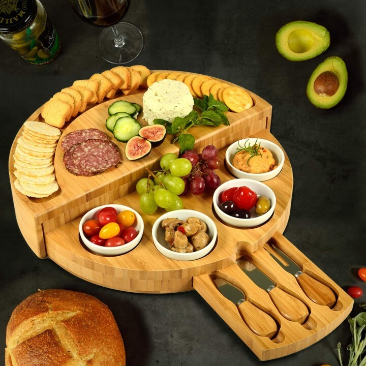 Compact Swivel Cheese Tapas Board