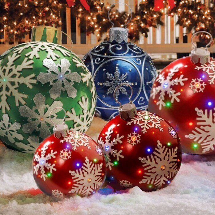 🎉Christmas pre-sale 50% off🎉Outdoor Christmas Inflatable Decoration Ball-Gold 🎈（ Gift pump for last two days）