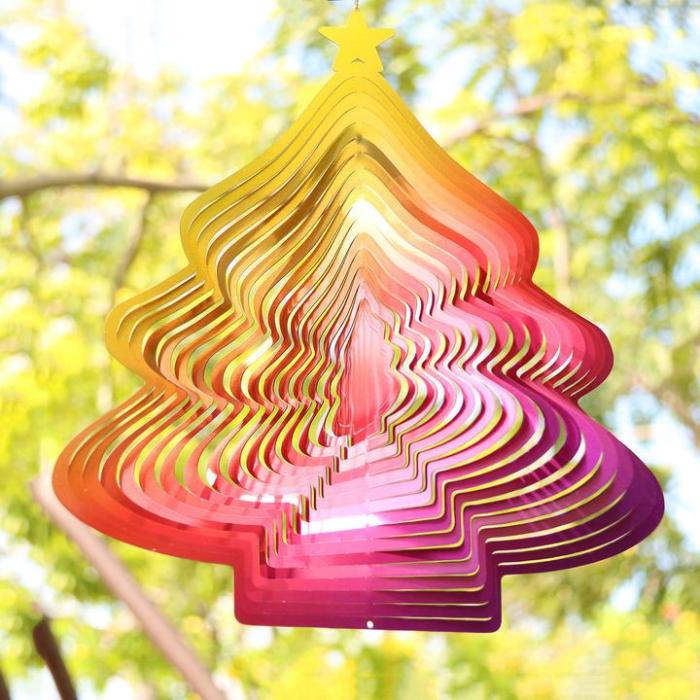 🎅Christmas Hot Sale--3D Christmas Tree Wind Spinner