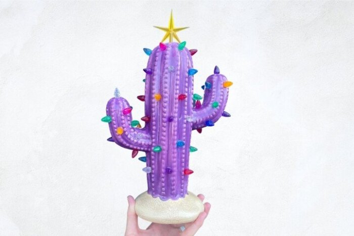(🎅Early Christmas Sales)Vintage Ceramic Christmas Cactus