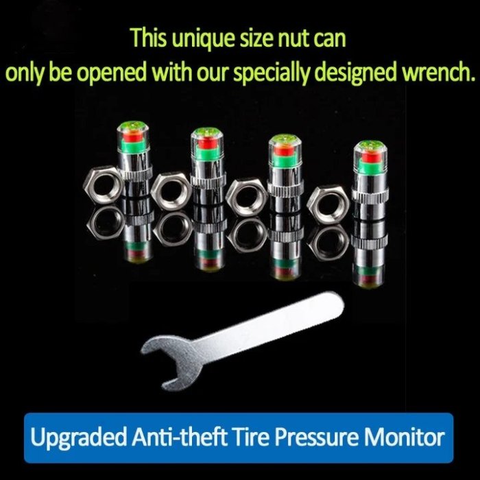 Suitable For All Types Of Vehicles - Tire Pressure Monitor 3 Color Eye Alert