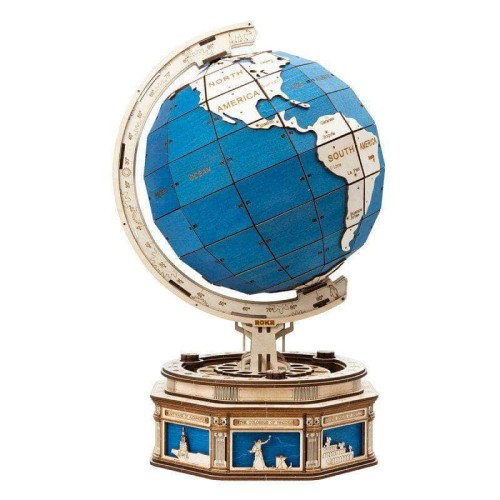 ROKR The Globe 3D Earth Model DIY Wooden Puzzle ST002