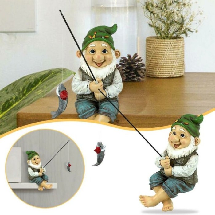 Fishing Gnome Sitter