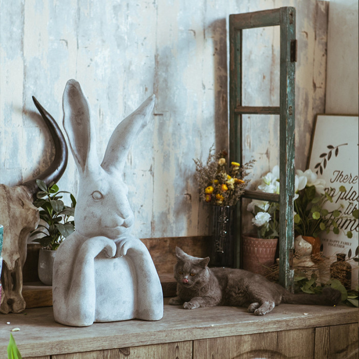 Cartoon Cute Rabbit Statue