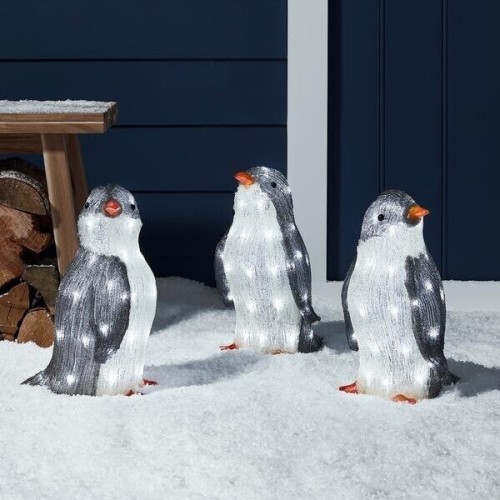50%OFF--🐧Light-Up Penguin Christmas Decoration - (Penguin 3-piece set)🐧