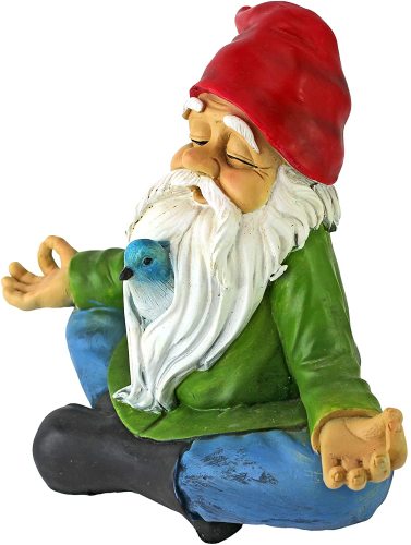Design Toscano Zen Garden Gnome Statue, 8 Inch, Polyresin, Full Color