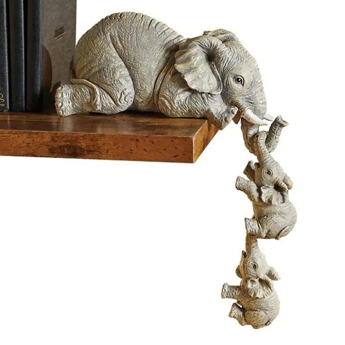 Three-Piece Elephant Statue
