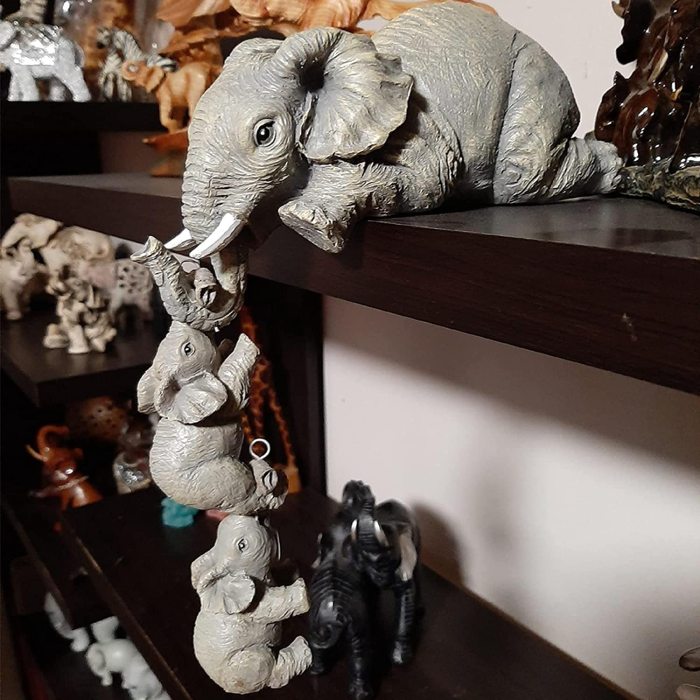 Resin Lucky Elephant Figurines Sculpture