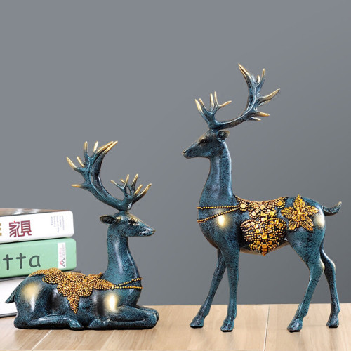 Sika Deer Crafts Home Decorations(2pcs)