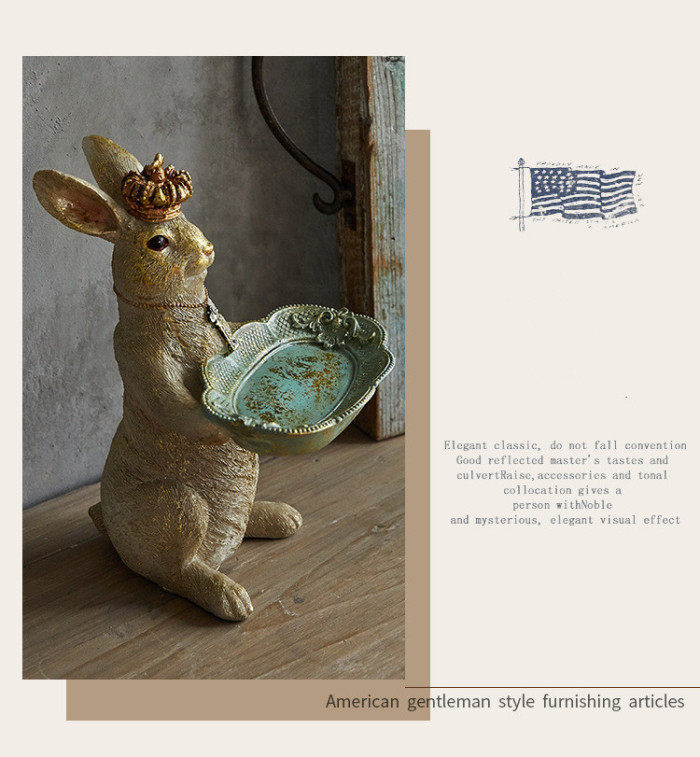 Standing Bunny Sculpture Home Table Decor