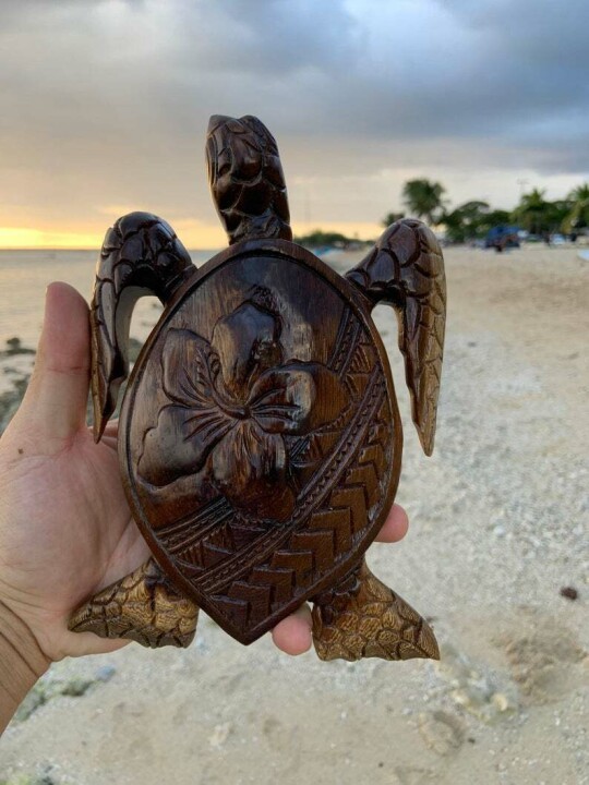 Hawaiian Turtle WoodCarving