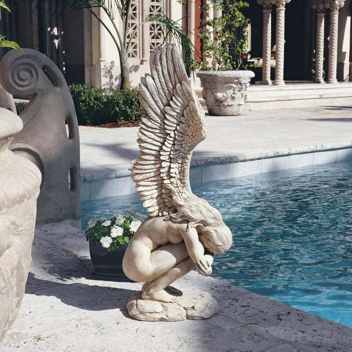Anguished Angel Garden Statue