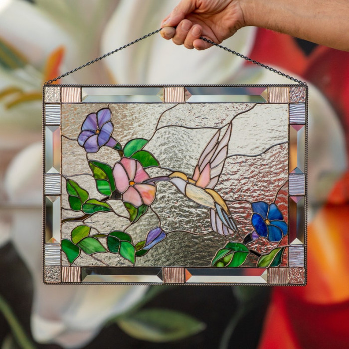【🐦Limited Sale-50% OFF】🐤Cardinal stained glass window panel | Memorial gift