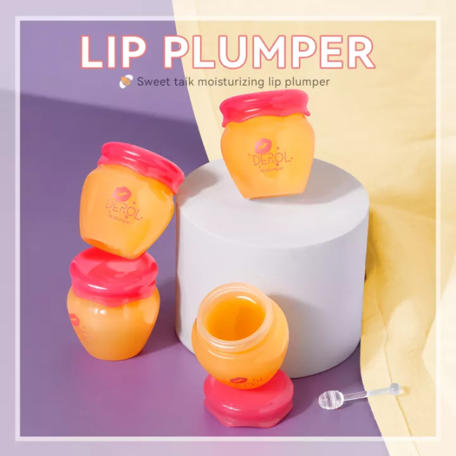 HOBARTO 10g Lip Plumper Non-Greasy Reduce Fine Lines Resist Aging Lip Care Serum Enhancer Gloss Fuller for Women 10g Safe Lip