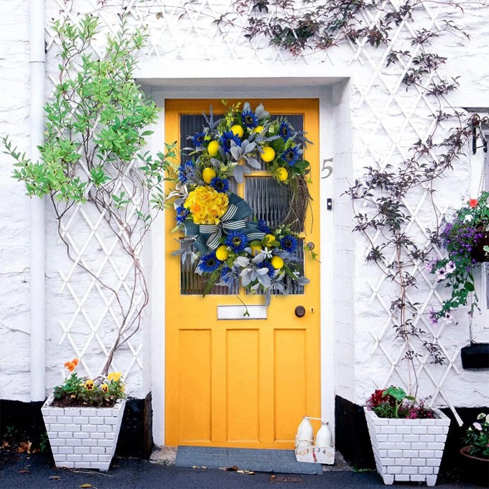 🍋Hot Sale 45%OFF🍋Spring Farmhouse Lemon Wreath-Rustic Home Decor