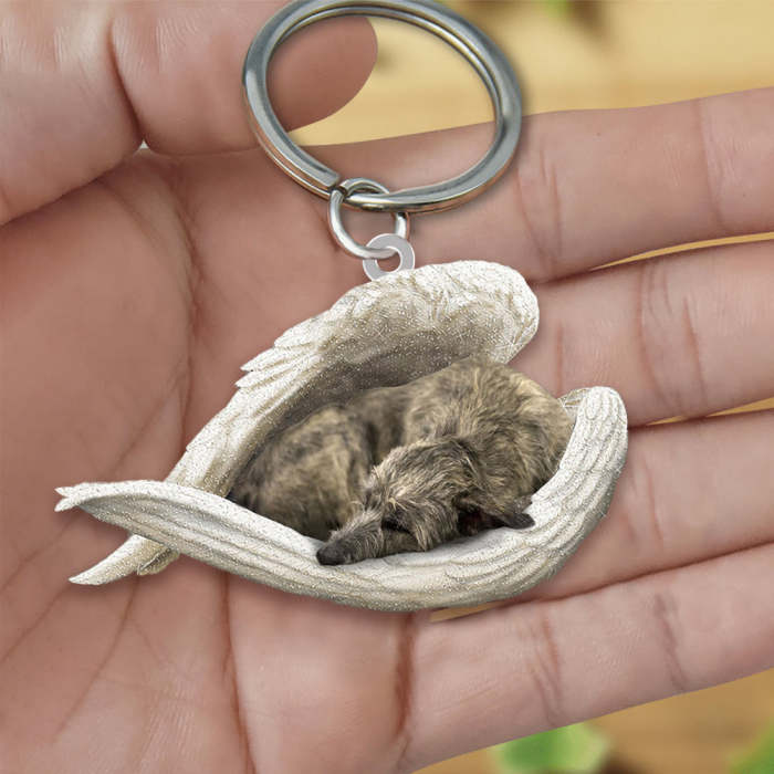 Irish wolfhound Sleeping Angel Acrylic Keychain