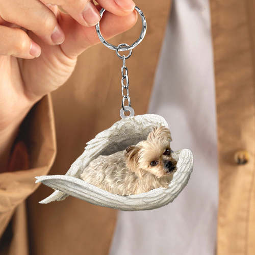 Yorkshire terrier Sleeping Angel Acrylic Keychaine