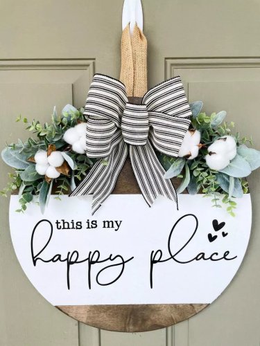 This is our happy place(Front Door Wreath)