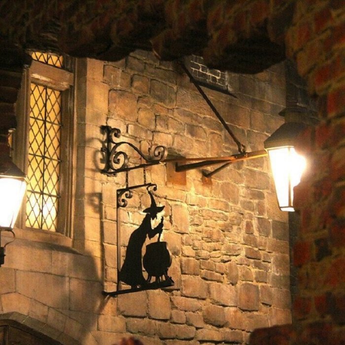 Halloween Witch Cauldron Silhouette Wall Decor