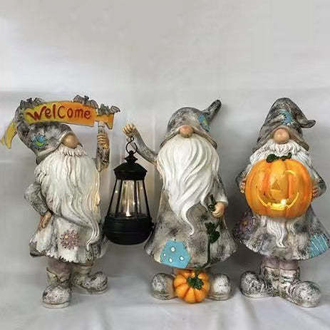 Retro Halloween Gnome Garden Decor
