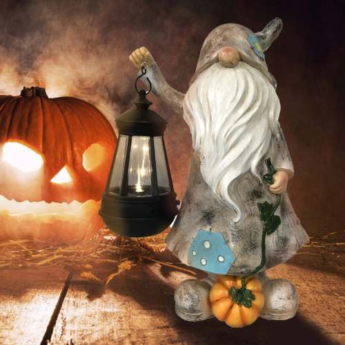 Retro Halloween Gnome Garden Decor