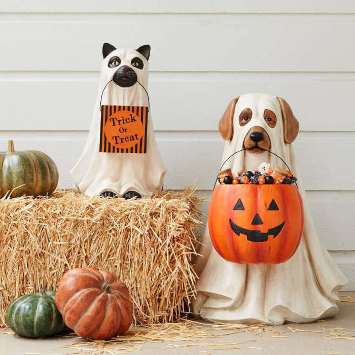 Halloween Cat & Dog Candy Bowl Holder Decor