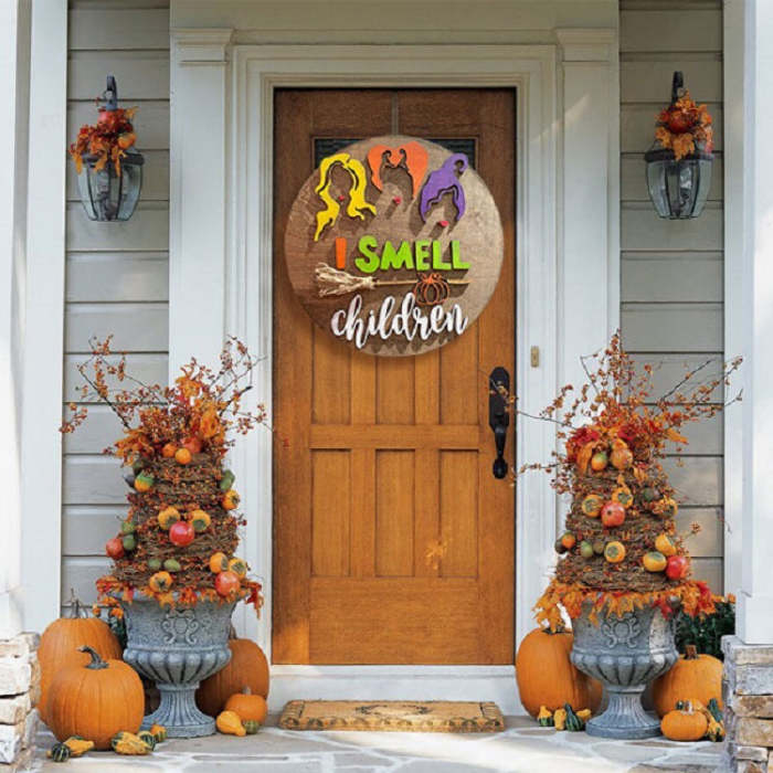 Halloween Witch Wooden Door Sign