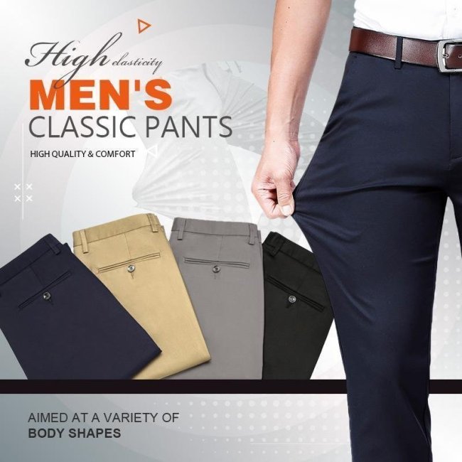 🔥2022 Summer sale 49% off🔥High Stretch Men's Classic Pants