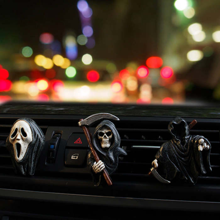 3 Pcs Grim Reaper Car Air Freshener Clips