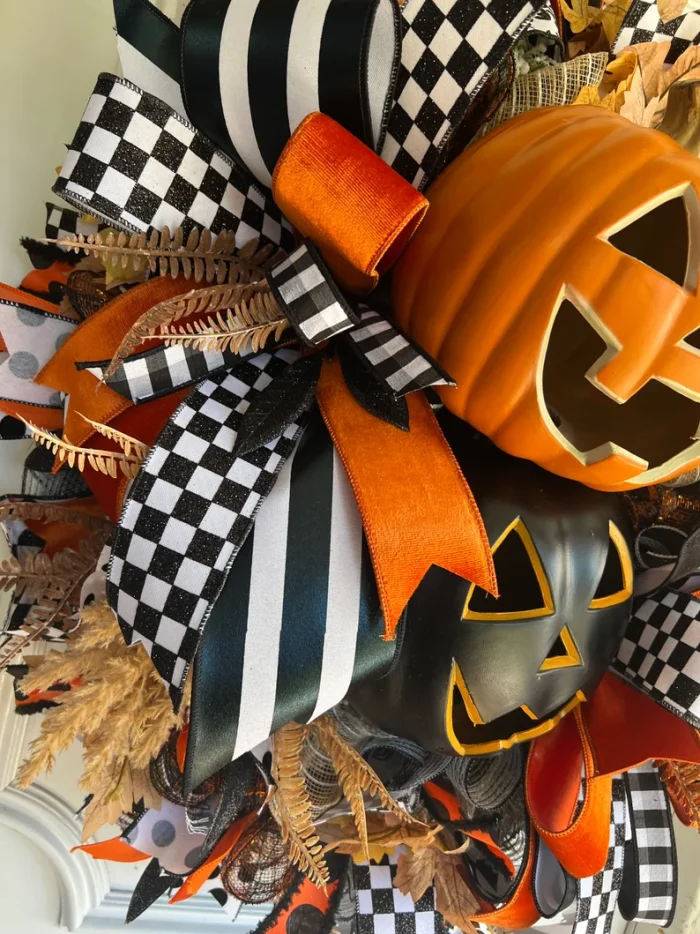Jack O Lantern Halloween Wreath