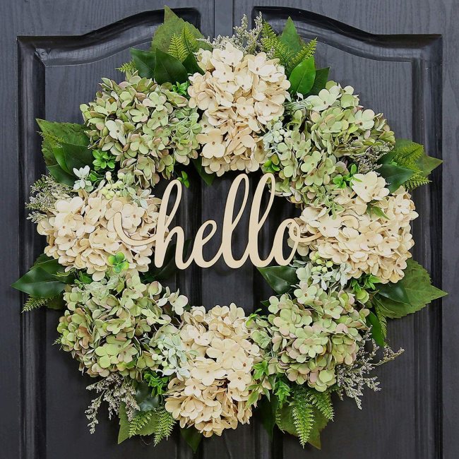 Door Decoration Hydrangea Vine Wreath