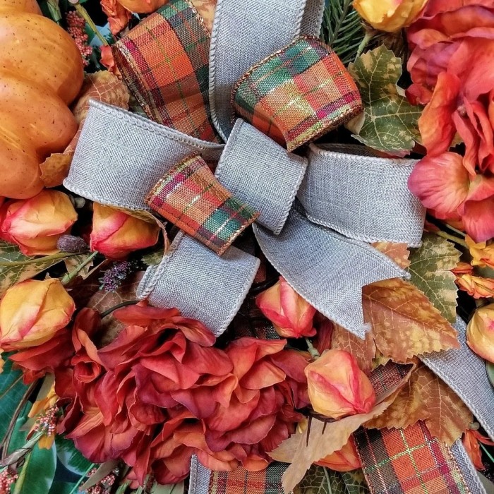 Autumn sale  Pumpkins Ranunculus Wreath (50% discount)