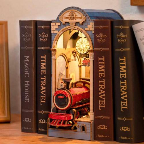 Time Travel Miniature Book Nook Shelf Insert (Hogwarts Express Inspired) | Anavrin