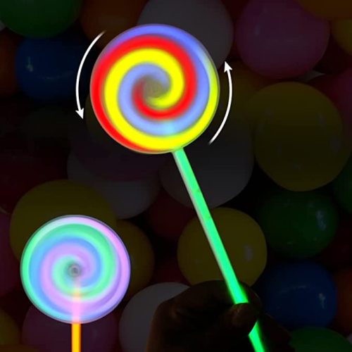 Glow Stick Spinning Lollipop Wand