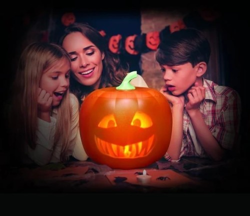 Halloween Hot Sale！Talking Animated Pumpkin with Built-In Projector & Speaker