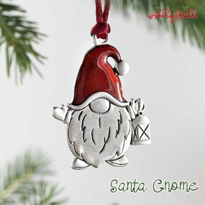 HollyBell - Solid Pewter Christmas Tree Ornaments
