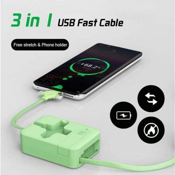 ⏰Christmas Pre Sale 49% Off🔥3 in 1 Rechargeable USB Fast Charging Cable & Mobile Stand