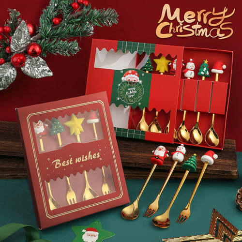 (🎅 Christmas Early Special Offer - 30% OFF) Christmas Gift Cutlery Spoon Fork Set