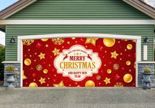 Merry Christmas Garage Door  NEW