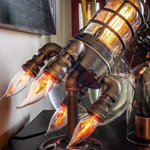 🔥CHRISTMAS SALE 49% OFF🔥🚀Steampunk Rocket Lamp